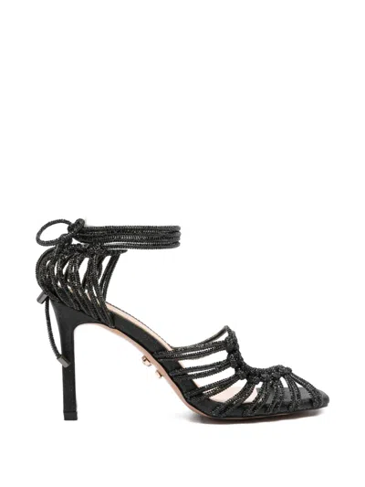 Twenty Four Haitch Tie Ankle Pumps In Multi
