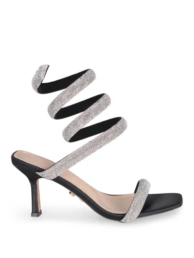 Twenty Four Haitch Twenty Fourhaitch "centauro" Sandals In Black