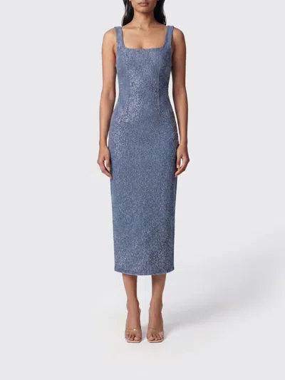 Twenty Four Haitch Twenty Fourhaitch Dress Woman In Blue