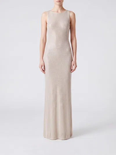 Twenty Four Haitch Twenty Fourhaitch Off-the-shoulder Stretch Cotton Long Evening Gown In Pink
