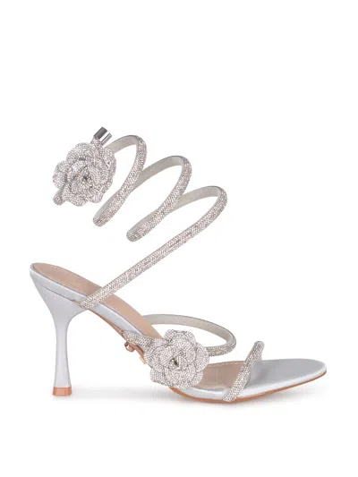 Twenty Four Haitch Twenty Fourhaitch Sandals In Silver