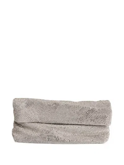 Twenty Four Haitch Varadero Clutch Bag In Silver