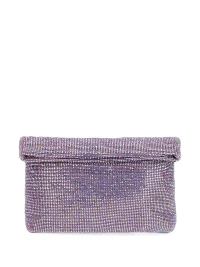 Twenty Four Haitch Varadero Embellished Clutch Bag In Purple