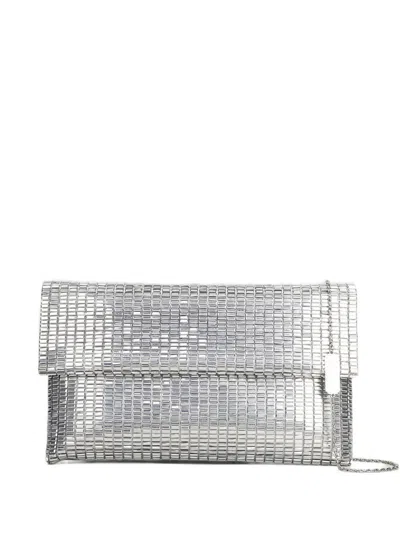 Twenty Four Haitch Vegapixel Clutch Bag In Silver