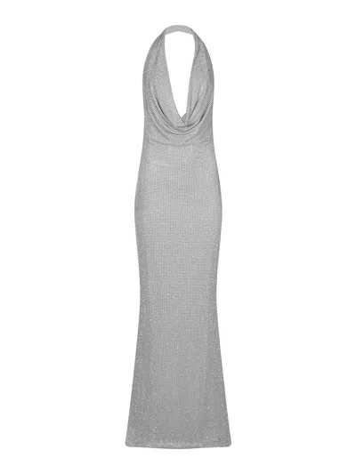 Twenty Four Haitch Dress Made Of  Nylon Blend In Gray