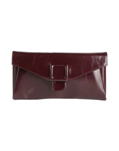 Twenty Four Haitch Woman Clutch Plum Size - Textile Fibers In Purple