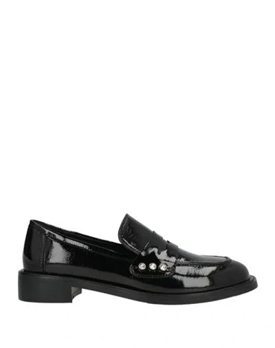 Twenty Four Haitch Woman Loafers Black Size 5 Synthetic Fibers