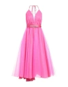 Twenty Four Haitch Woman Midi Dress Fuchsia Size 4 Polyester In Pink