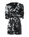 Twenty Four Haitch Woman Short Dress Black Size 6 Polyester In Black