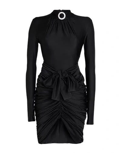 Twenty Four Haitch Woman Mini Dress Black Size 8 Polyester, Elastane