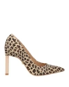 Twenty Four Haitch Woman Pumps Beige Size 8 Textile Fibers In Beige