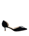 Twenty Four Haitch Woman Pumps Midnight Blue Size 7 Textile Fibers