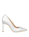 Twenty Four Haitch Woman Pumps Silver Size 8 Synthetisches Material