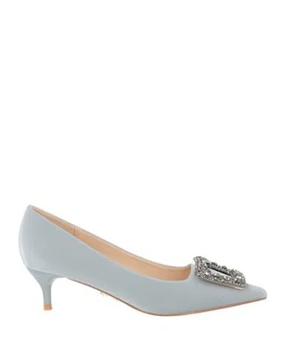 Twenty Four Haitch Woman Pumps Taupe Size 7 Synthetic Material In Gray