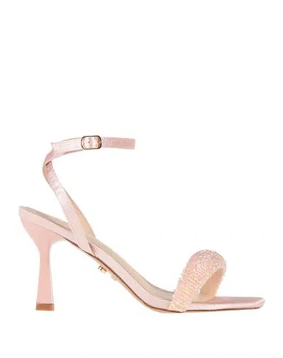 Twenty Four Haitch Woman Sandals Blush Size 6 Synthetisches Material, Textile Fibers In Pink