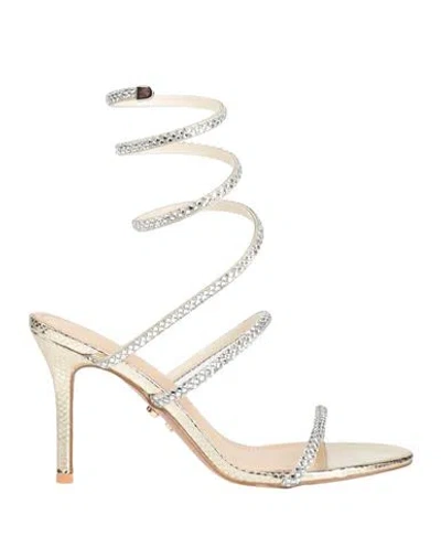 Twenty Four Haitch Woman Sandals Gold Size 11 Synthetic Material