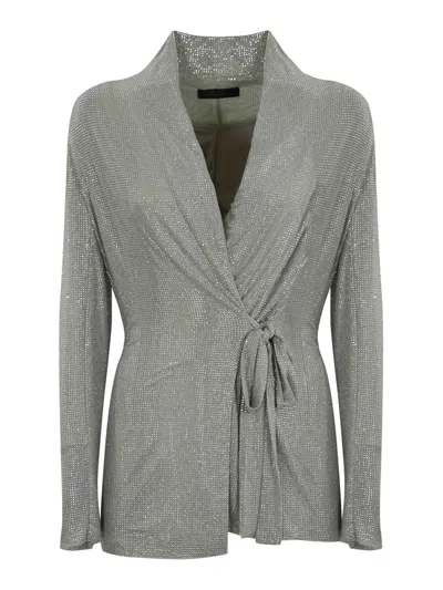 Twenty Fourhaitch Marrakech Silver Jacket With Rhinestones