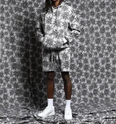 Twenty Montreal Agave Hyper Reality Knit Hoodie In Lavender In Gray