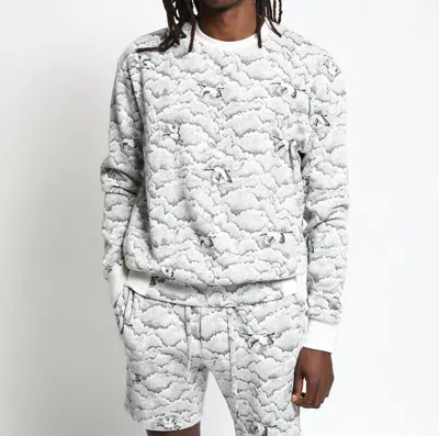 Twenty Montreal Atmosphere Hyper Reality Knit Crewneck Top In Cement In Multi