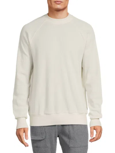 Twenty Montreal Men's Textured Knit Sweatshirt In White