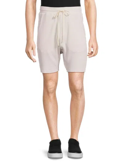 Twenty Montreal Men's Waffle Knit Flat Front Shorts In Offwhite