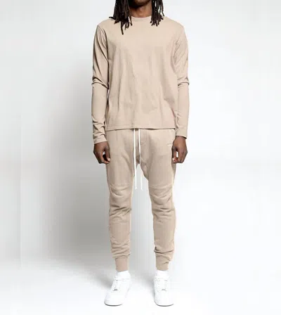 Twenty Montreal Sunnyside Brushed Terry Pant In Mocha In Brown