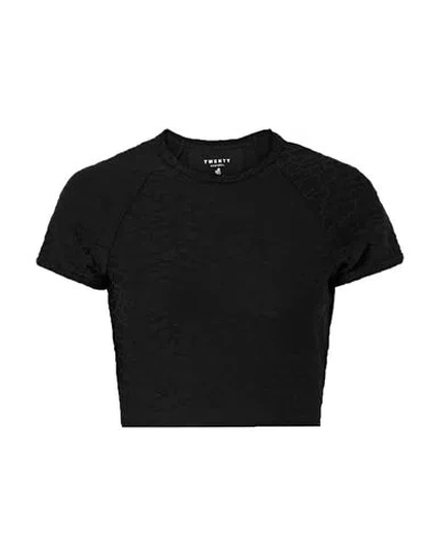 Twenty Montreal Twenty Montréal Woman T-shirt Black Size L Nylon, Elastane