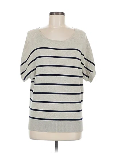 Pre-owned Twenty One 3/4 Sleeve Top Ivory Boatneck Tops In White