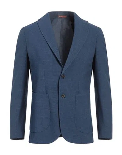 Twenty-one By Antonio Carnevale Man Blazer Blue Size 38 Polyester, Viscose, Elastane