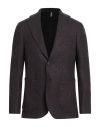 Twenty-one By Antonio Carnevale Man Blazer Midnight Blue Size 40 Virgin Wool, Cotton, Polyester In Brown