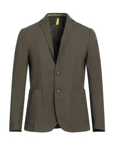 Twenty-one By Antonio Carnevale Man Blazer Military Green Size 44 Cotton, Elastane