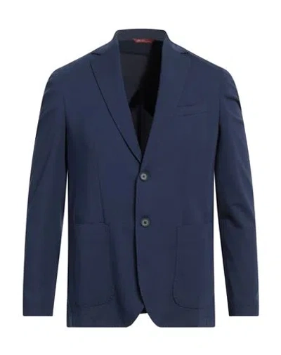 Twenty-one By Antonio Carnevale Man Blazer Navy Size 46 Cotton, Nylon, Viscose, Elastane
