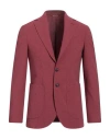 Twenty-one By Antonio Carnevale Man Blazer Red Size 36 Polyester, Viscose, Elastane