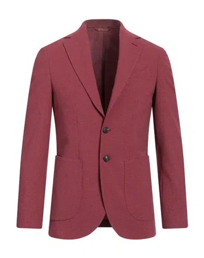 Twenty-one By Antonio Carnevale Man Blazer Red Size 36 Polyester, Viscose, Elastane