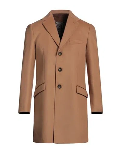 Twenty-one By Antonio Carnevale Man Coat Camel Size 42 Wool, Polyamide, Cashmere