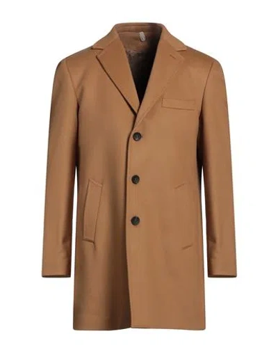 Twenty-one By Antonio Carnevale Man Coat Camel Size 42 Wool, Polyamide, Cashmere In Sand