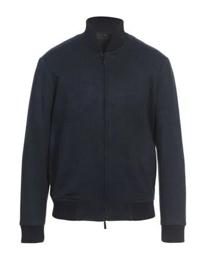Twenty-one By Antonio Carnevale Man Jacket Navy Size 42 Virgin Wool, Polyamide, Elastane