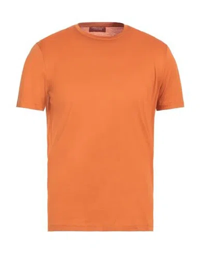 Twenty-one By Antonio Carnevale Man T-shirt Rust Size 3xl Cotton