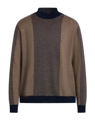 Twenty-one By Antonio Carnevale Man Turtleneck Beige Size Xxl Wool, Acrylic In Brown