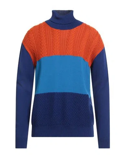 Twenty-one By Antonio Carnevale Man Turtleneck Bright Blue Size Xl Wool, Acrylic