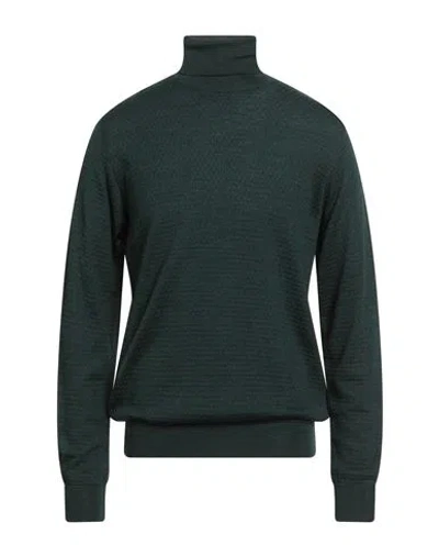 Twenty-one By Antonio Carnevale Man Turtleneck Dark Green Size Xl Wool, Acrylic