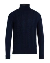 Twenty-one By Antonio Carnevale Man Turtleneck Midnight Blue Size S Wool, Acrylic In Blue