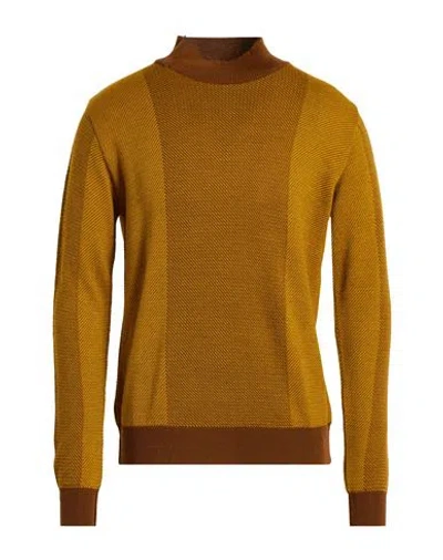 Twenty-one By Antonio Carnevale Man Turtleneck Mustard Size Xxl Wool, Acrylic In Yellow