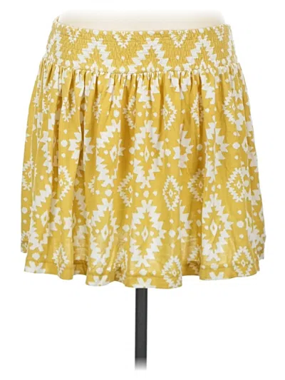 Pre-owned Twenty One Casual Skirt In Yellow