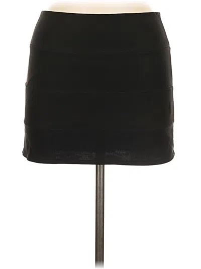 Pre-owned Twenty One Faux Leather Skirt In Black