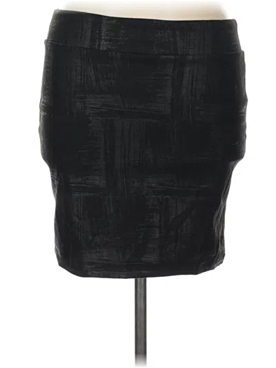 Pre-owned Twenty One Faux Leather Skirt In Black
