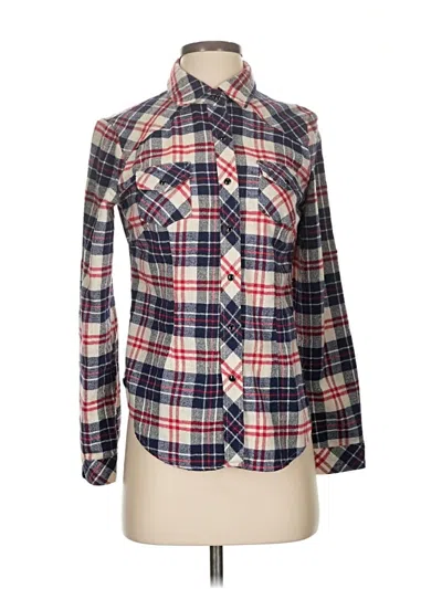 Pre-owned Twenty One Long Sleeve Button Down Shirt In Blue