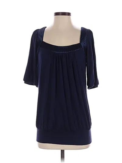 Pre-owned Twenty One Short Sleeve Blouse In Blue