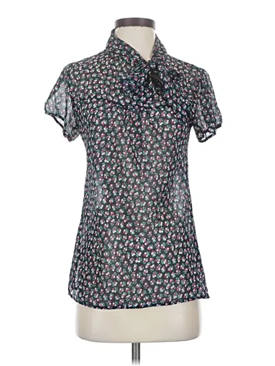 Pre-owned Twenty One Short Sleeve Blouse In Blue
