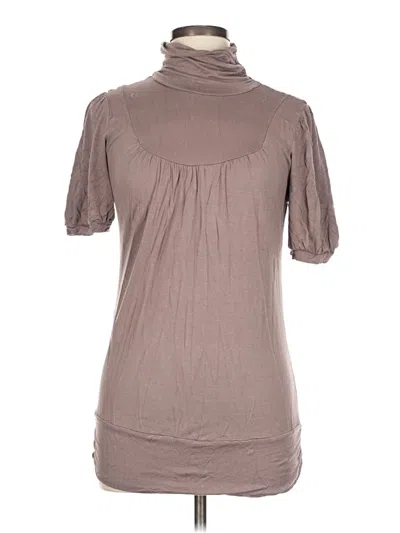 Pre-owned Twenty One Short Sleeve Turtleneck In Brown
